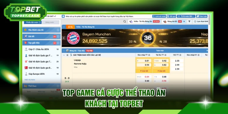 Top game cá cược thể thao ăn khách tại TOPBET